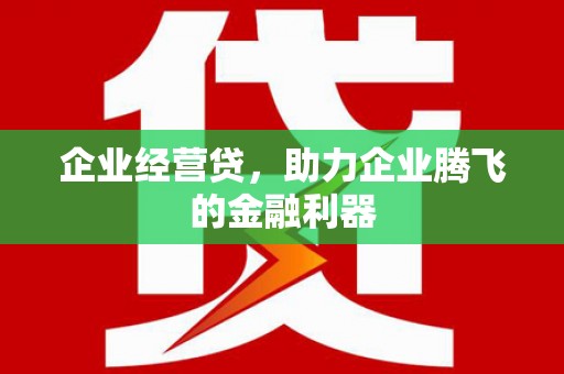 平乡企业经营贷，助力企业腾飞的金融利器