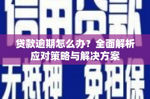 平乡贷款逾期怎么办？全面解析应对策略与解决方案