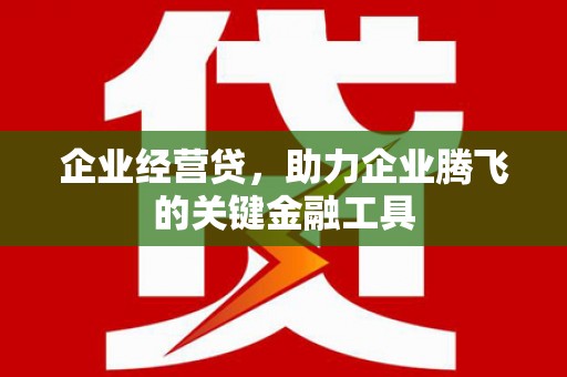 平乡企业经营贷，助力企业腾飞的关键金融工具