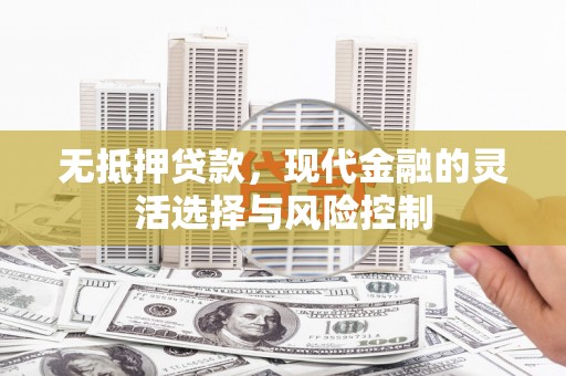 平乡无抵押贷款，现代金融的灵活选择与风险控制