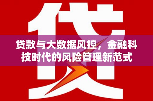 平乡贷款与大数据风控，金融科技时代的风险管理新范式