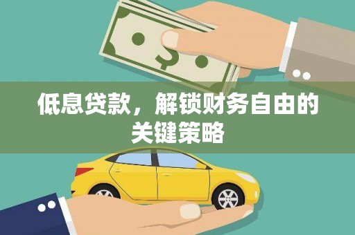 平乡低息贷款，解锁财务自由的关键策略