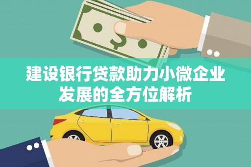 平乡建设银行贷款助力小微企业发展的全方位解析